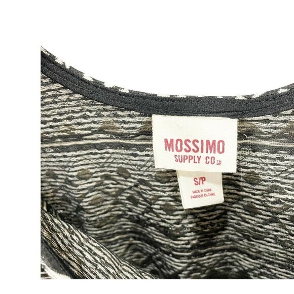 Mossimo Supply Co Black Aztec Print A-line Dress Sz S Short Sleeved Stretch - Picture 3 of 4